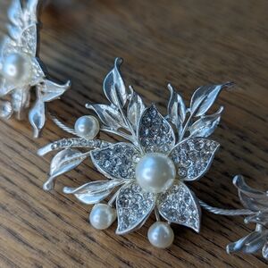 Elegant Silver Floral Headband